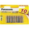 Panasonic AAA bat Alkaline 10шт Alkaline Power (LR03REB/10BW)