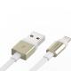  Zynk Flat USB Cable with Lightning Connector Gold/White 10cm (LC-001-002)