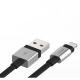  Zynk Flat USB Cable with Lightning Connector Silver/Black 1.8m (LC-003-001)