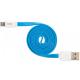  TKG-32 Flat USB cable microUSB 1m Blue