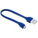  FLAT MICRO-USB CABLE 20cm (BLUE) (20140)