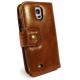  Vintage Genuine Leather Wallet for Samsung Galaxy S5 Racing Green (B1_33)