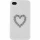  Heart Pattern Gum  iPhone 4/4S White (SWFACOVIP4W1)