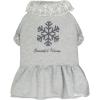 Dobaz Теплое платье Snow girl для маленьких собак L 33 Серое (6946972670329)