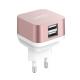  X2 2 Port USB Wall Charger Rose Gold (2.4A) (LABC-593-RG_KR)