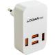  Dual USB Wall Charger 5V 2A CH-2 White