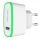  TZR-06 Travel charger 1USB 2,1A White