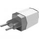  TZR-09 Travel charger 2USB 3,1A White/Silver